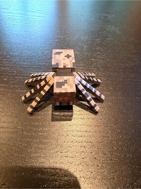 Minecraft Brown Pixel Spider Action Figure - Toy